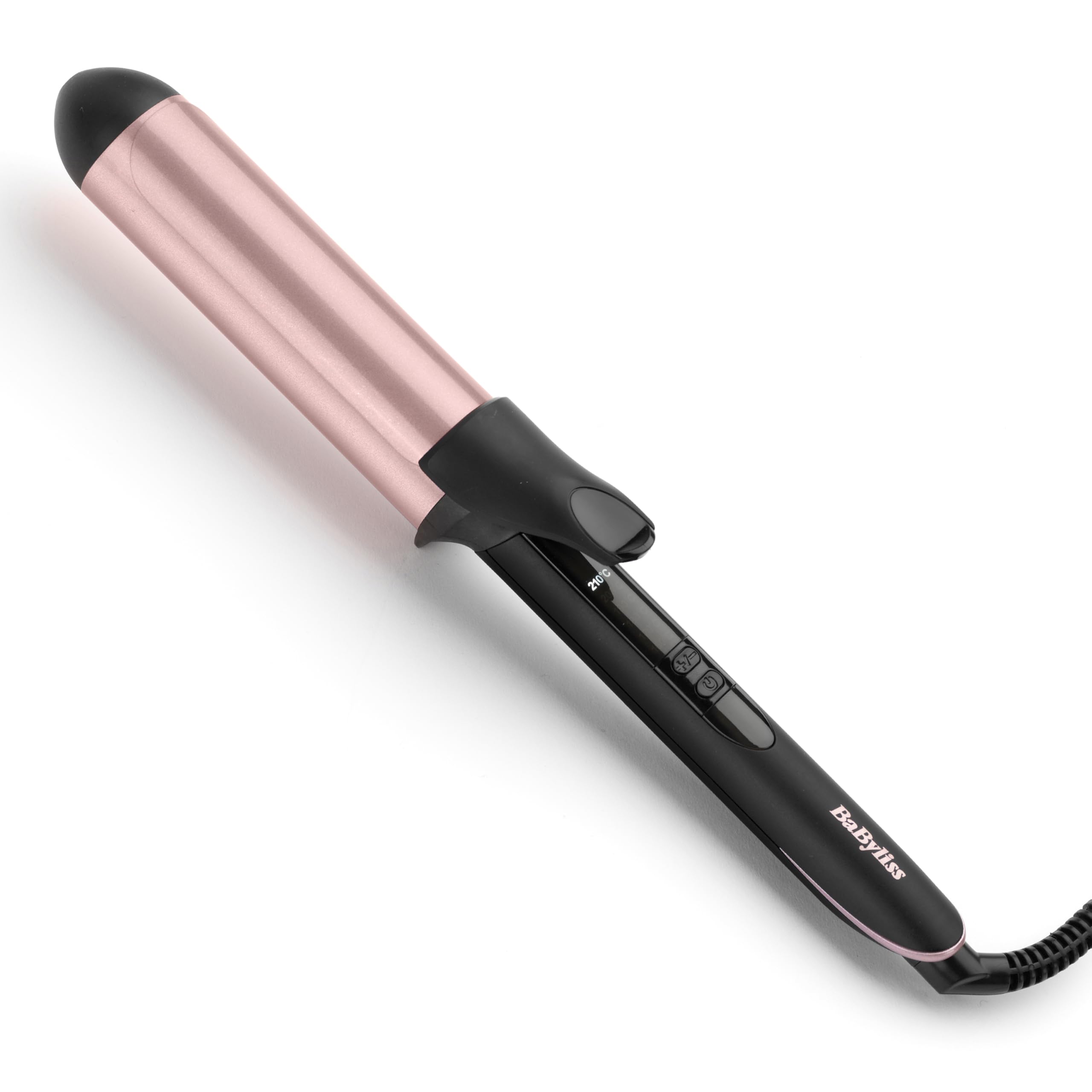 Babyliss Rose-Quartz 38mm Curling Tong - Natural Waves & Big Curls, Pink