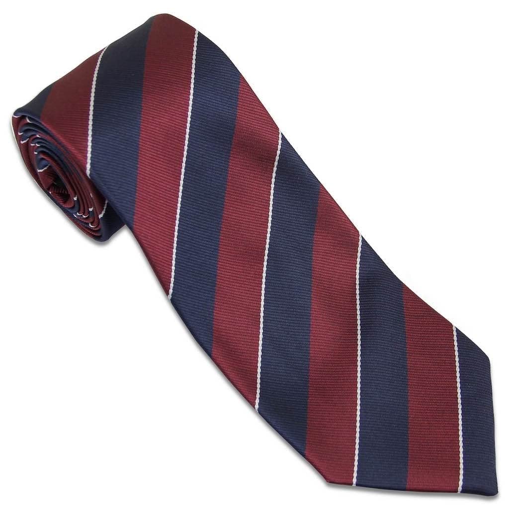 The Regimental Shop Men's Blue/Red/White Queen's Dragoon Guards Polyester Regital Tie