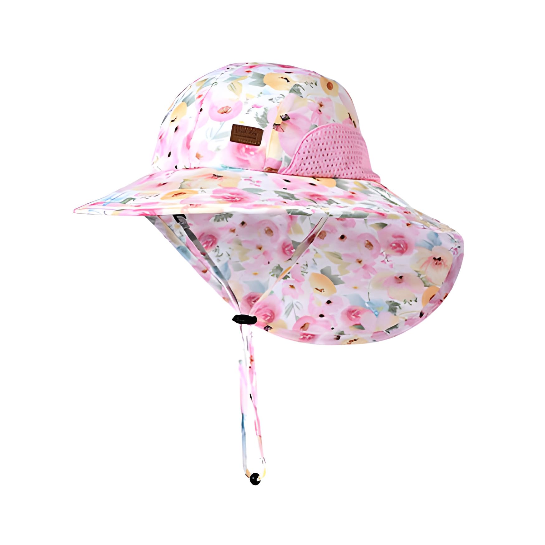 Tisoloow Baby Sun Hats Boys Girls Summer UPF 50+ Sun Protection Toddler Beach Hat Neck Flap Kid Cap with Wide Brim