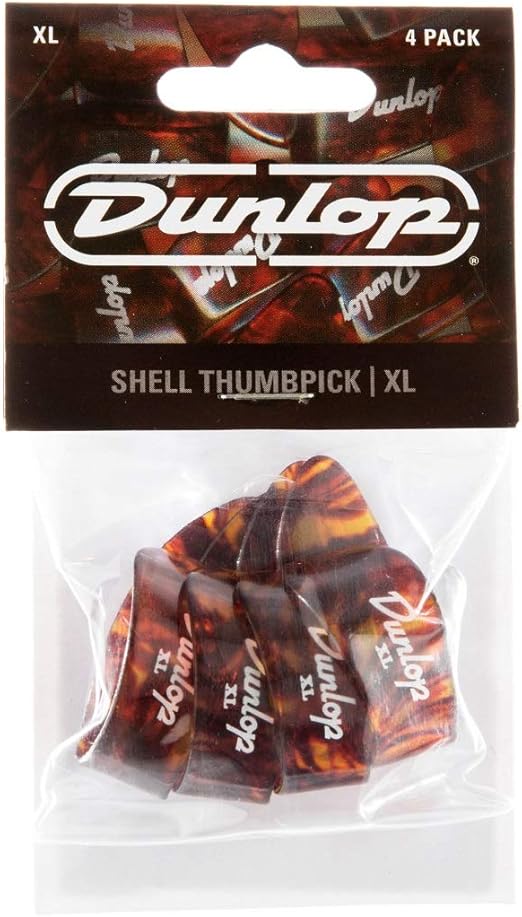 Dunlop Thumbpick Plastic Shell Ext. XL. 4 Count. Musical