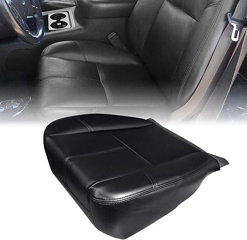 Miniatura 3 de Priprilod Funda de asiento de piel de microfibra de repuesto para el lado del conductor o del pasajero, color negro, compatible con Chevy Avalanche