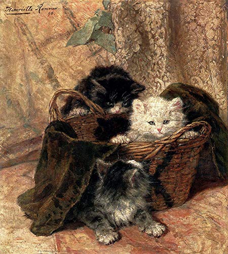 Peinture à l'huile sur toile chat de récréation décoration murale 03