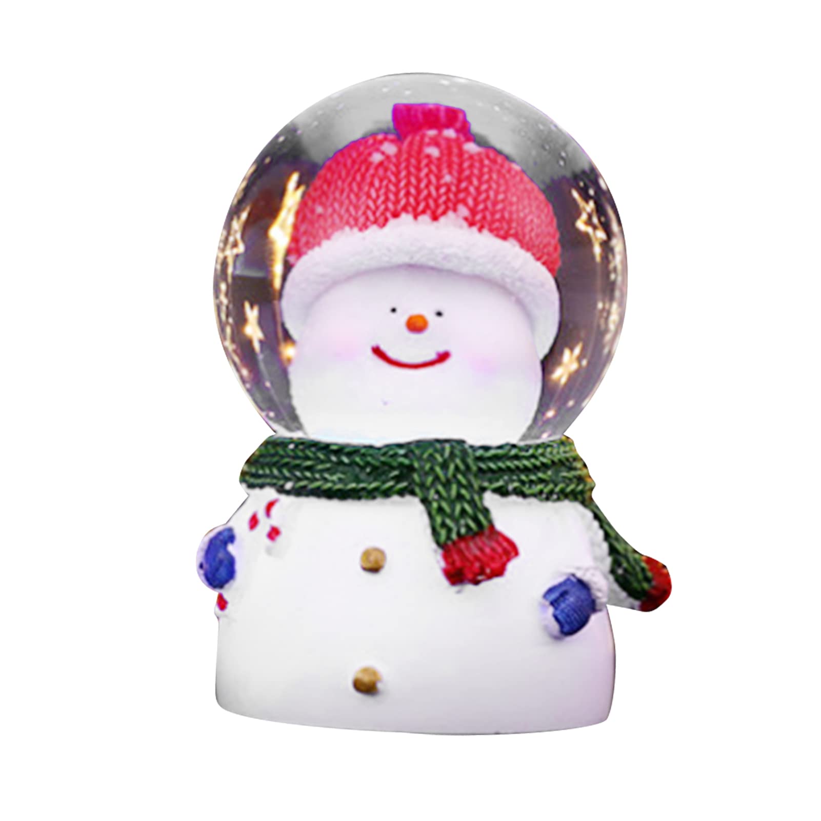 Pilipane Lighted Crystal Decor for Festive Home Ambiance,Color Changing Christmas Snow Globe,Resin and Glass Ornaments(trumpet snowman) - Image 2