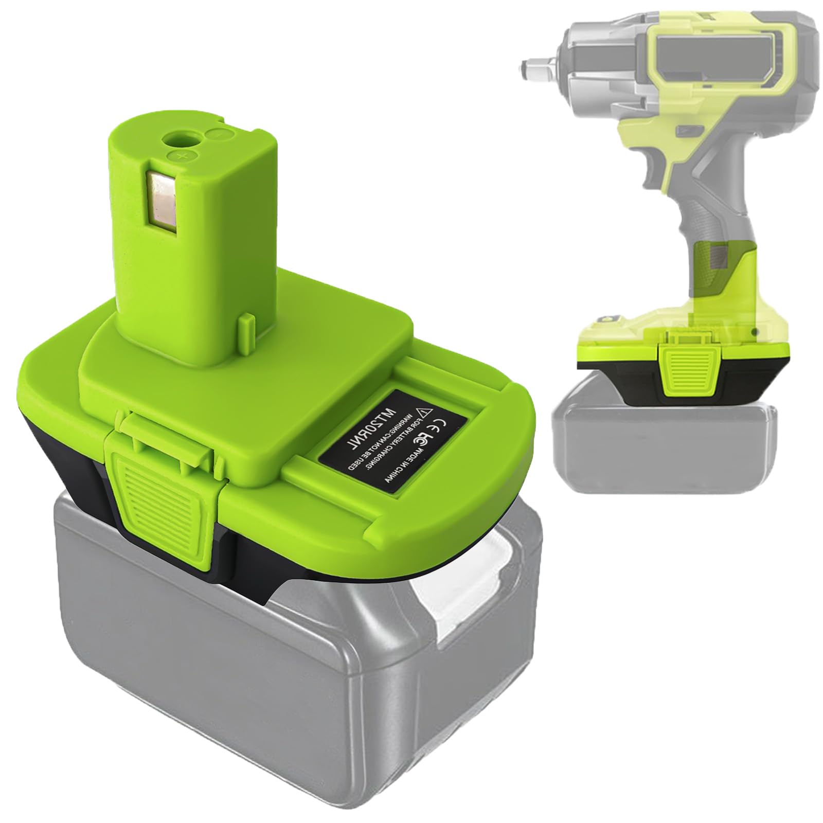 URUN MT20RNL battery adapter for Makit LXT battery to Ryobi power tool use, convert Makit 18V battery to Ryobi 18V lithium-ion battery