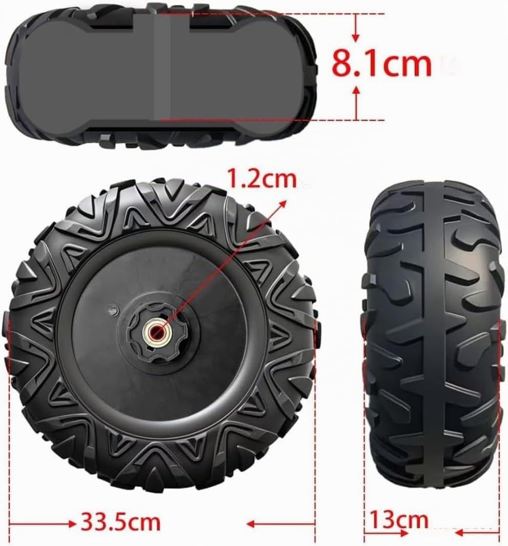 Set 4 Ruote in Gomma EVA XL con Copriruota per Auto Elettrica per Bambini Nuova Ford Bronco 24V – Ruote Antiscivolo Silenziose, Maggiore Aderenza e Comfort di Guida