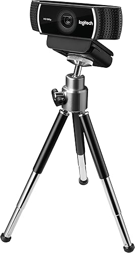 logitech Cámara web C922 Pro Stream 1080P para transmisión y grabación de video HD 960-001087 (renovada)