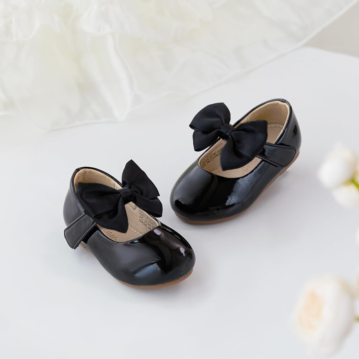 Otter MOMO Toddler Little Girls Princess Shoes Mary Jane Ballerina Flats Flower Girl Dress Shoes - Image 4