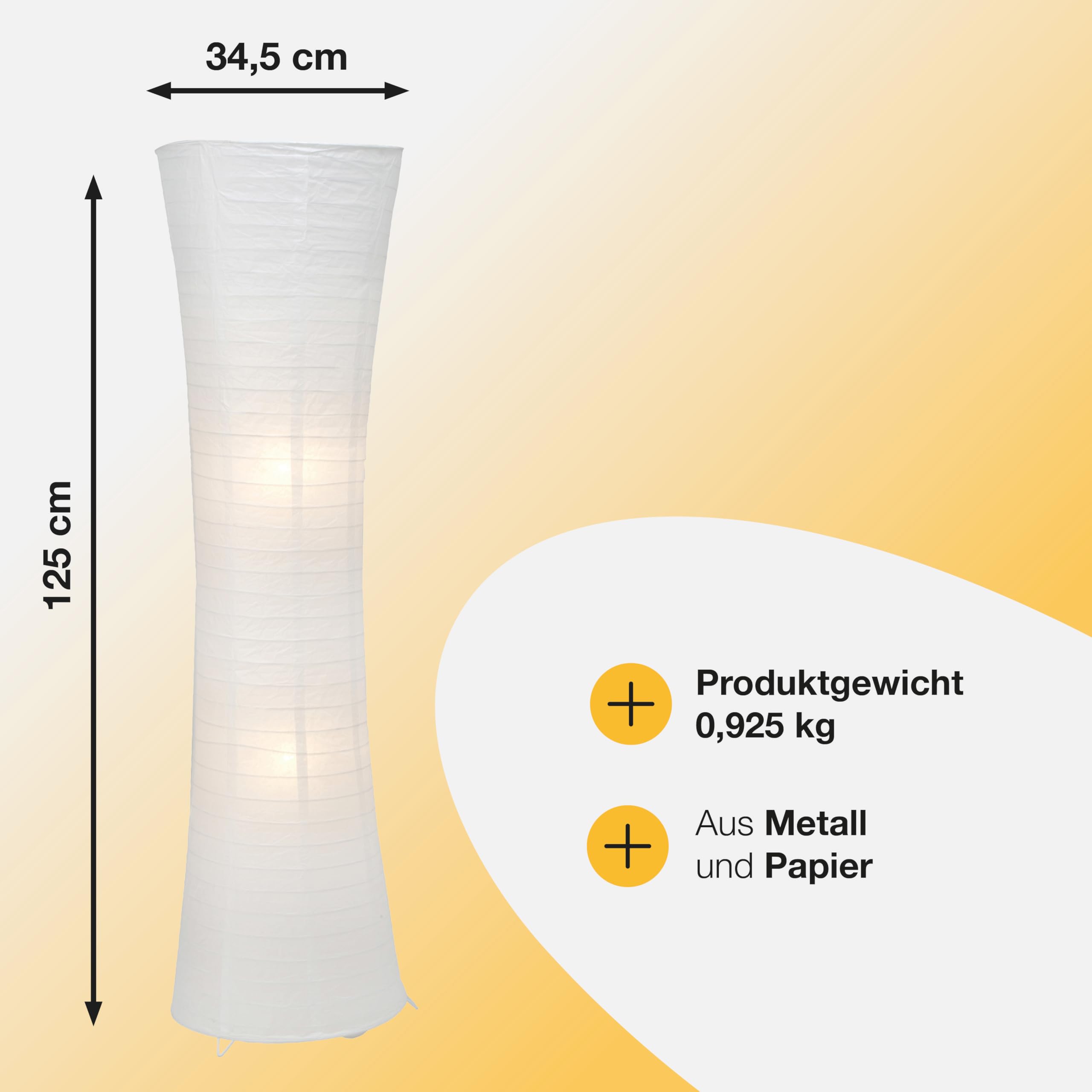 Brilliant Lampe Becca Standleuchte weiß | 2x A60, E27, geeignet für Normallampen (nicht enthalten) | Mit Fußschalter