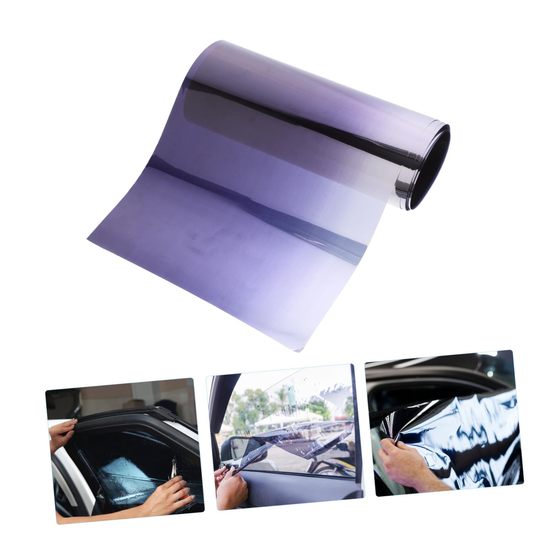Film Solaire Isolant Thermique Autocollant pour Pare-Brise Voiture, Lot, Film Teinté Noir, Protection Anti-Chaleur, Usage Automobile, Été, Protection UV, Conduite