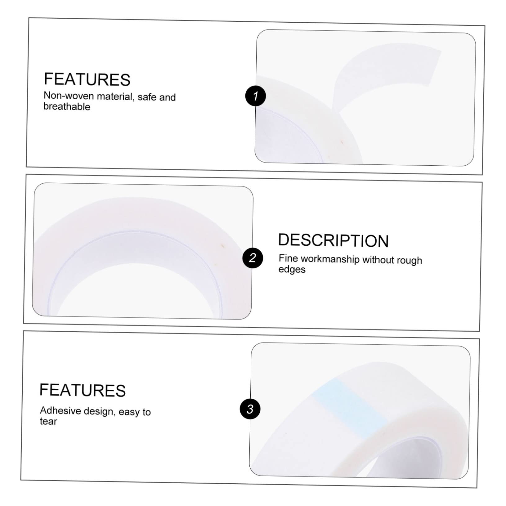 VICASKY Safe for 8 Rolls Lash Grafting Tape Non-Woven Fabric for Eye Skin Protection for Makeup Lovers