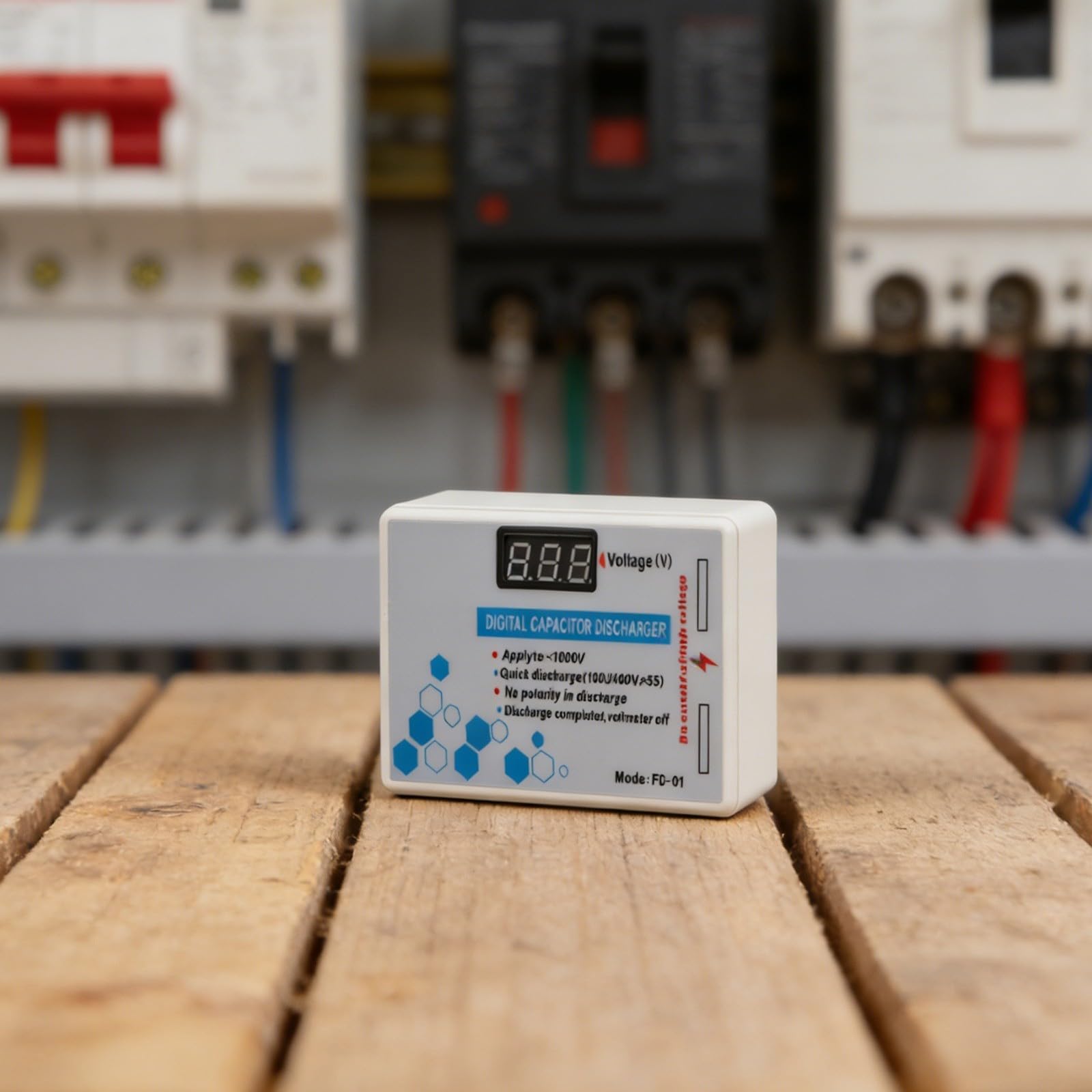 Digitaler Kondensator-Entlader FDQ1 – 10-1000V, Mit Voltmeter & Prüfsonde, Für Elektronik-Reparatur (grün)