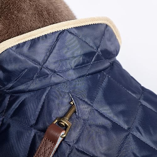 Danish Design Navy Diamond Quilt Shower Proof Thermal Lined Dog/Puppy Coat 12 Inch 30 cm, Navy Blue - Image 4