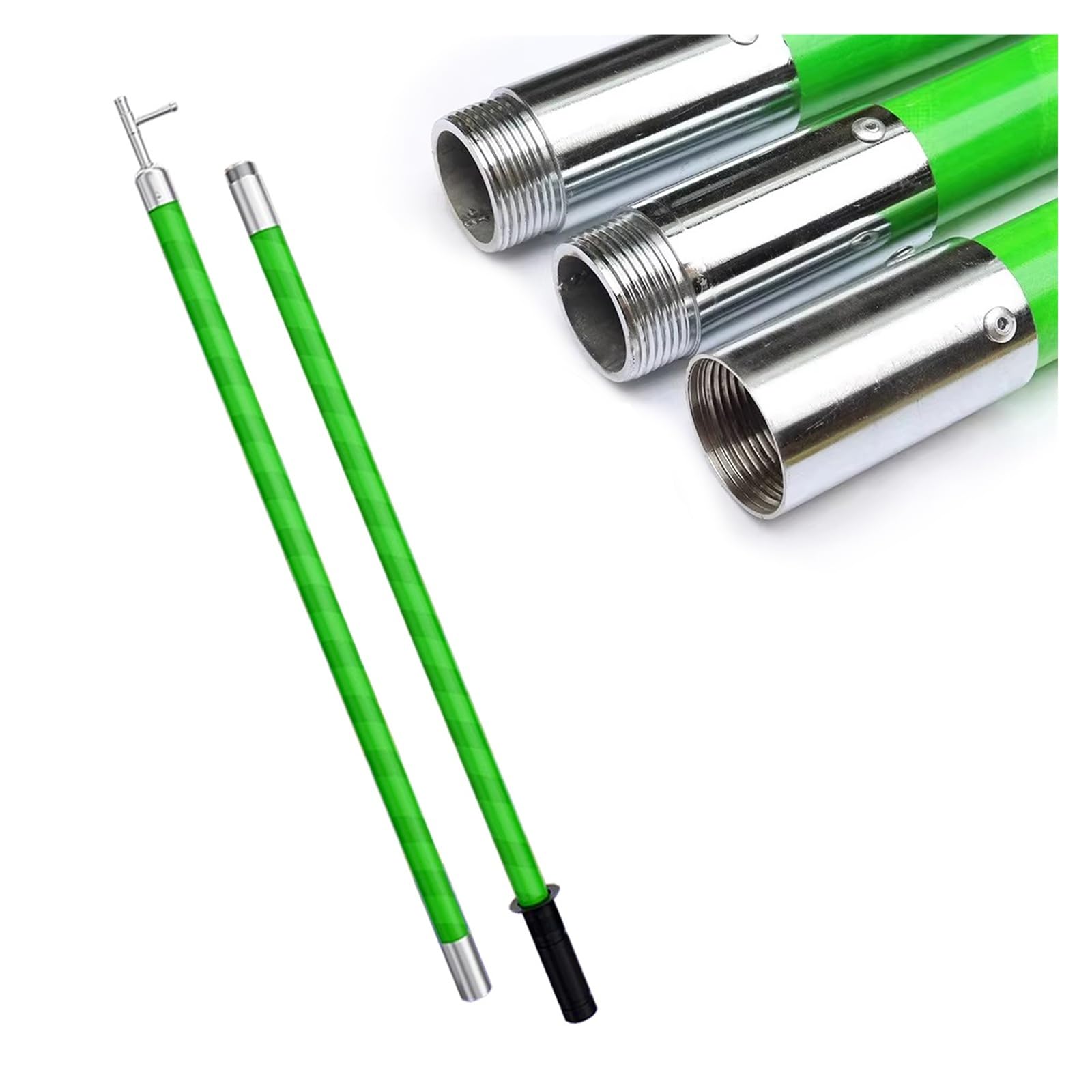 GTHTUHFD High-Voltage Insulating Pole, Electrical Insulation Hook, Portable, Detachable Mast For Line Maintenance - 10 Kv 35 Kv 110 Kv 220 Kv 330 Kv 500 Kv,Green-2-Section2m/6.6ft