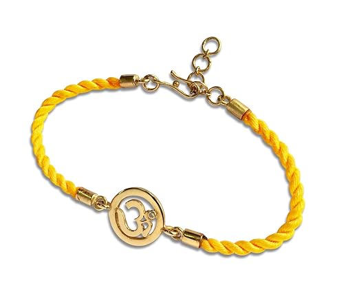 OM Bracelet On Nylon Thread With Gold 