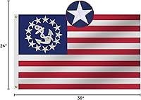 Vista 6 de Bandera de anclaje de yate de Estados Unidos de alta resistencia de 36 x 24 pulgadas, nailon Oxford de más larga duración, ancla de estrellas