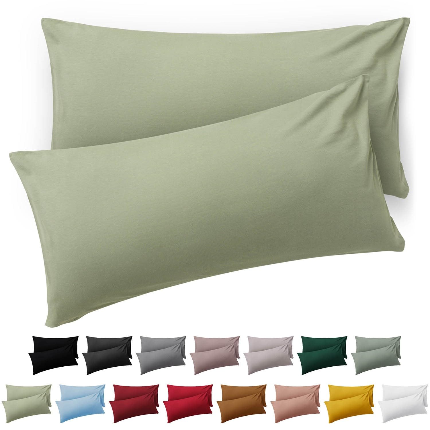 Blumtal Federe Cuscini Divano 50x70 cm - Set di Copricuscini per Divani in Microfibra a 2 Pezzi con Chiusura a Busta certificati Oeko-Tex, extra morbidi e lavabili - Verde Oliva