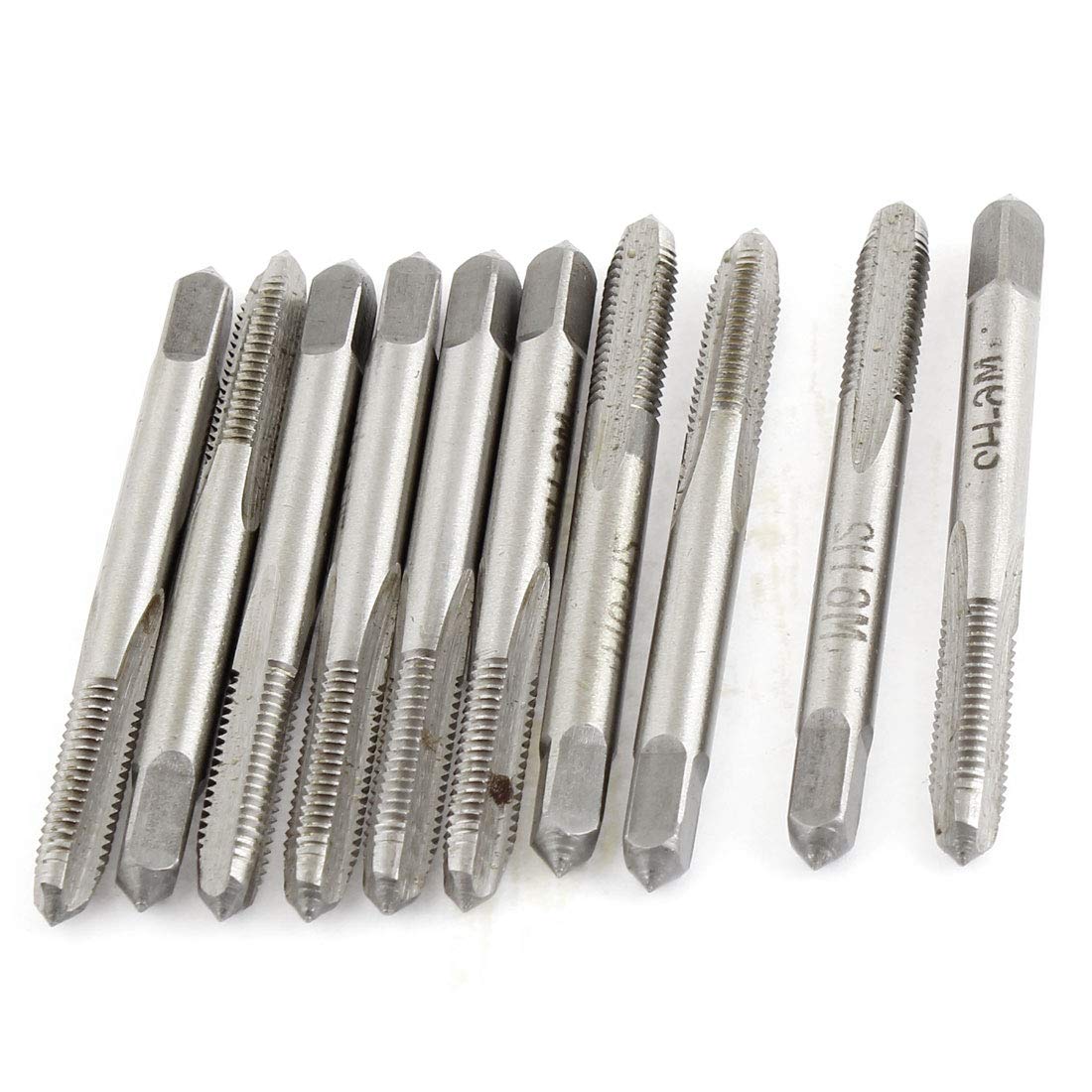 Aexit 10pcs M6 Tool Holder HSS 3 Flute Spiral Point Machine Screw Thread Forming Tap Model:31as105qo685