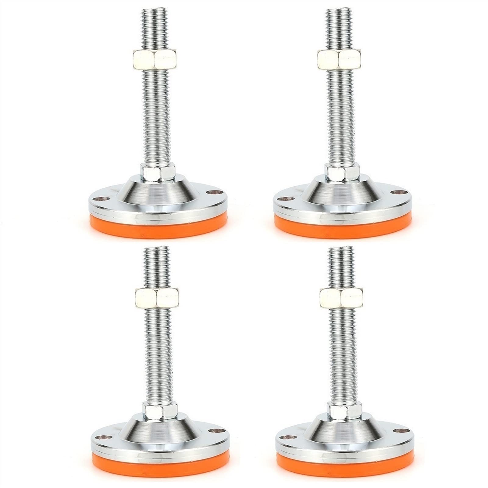 Piedini di livellamento, Gambe con vite di livellamento con filettatura M12, Piedini di livellamento in acciaio al carbonio for carichi pesanti, Livellatore piedini regolabili con base di di