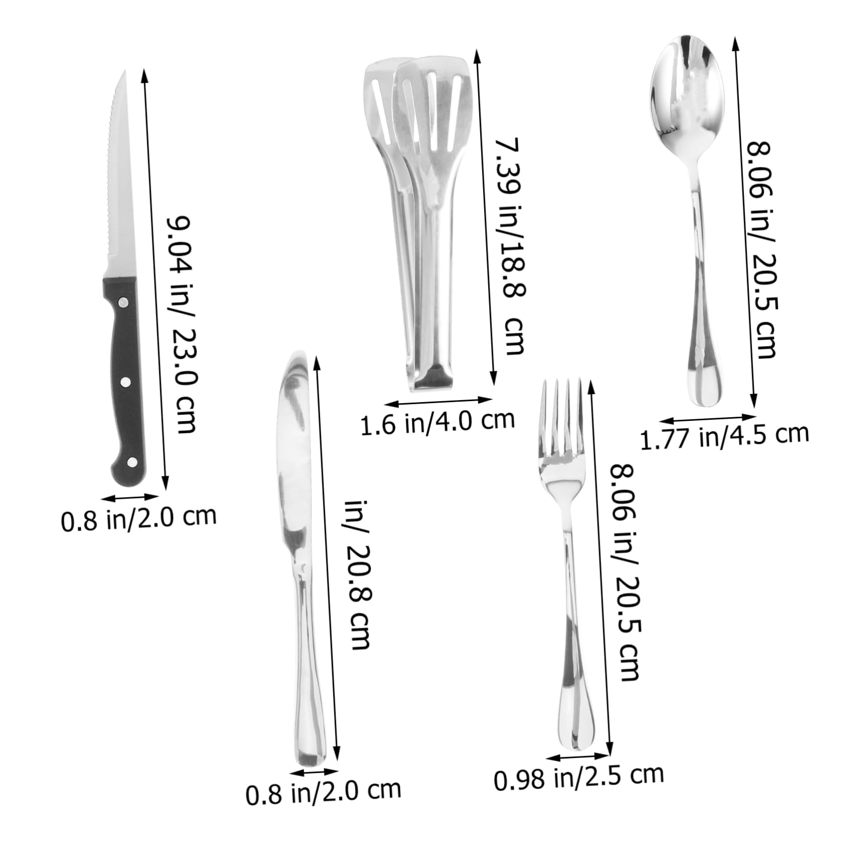 UPKOCH Campingbesteckset aus Edelstahl mit 10 Teilen und Tragetasche Tragbar und Sicher für Picknick und Grillen im Freien