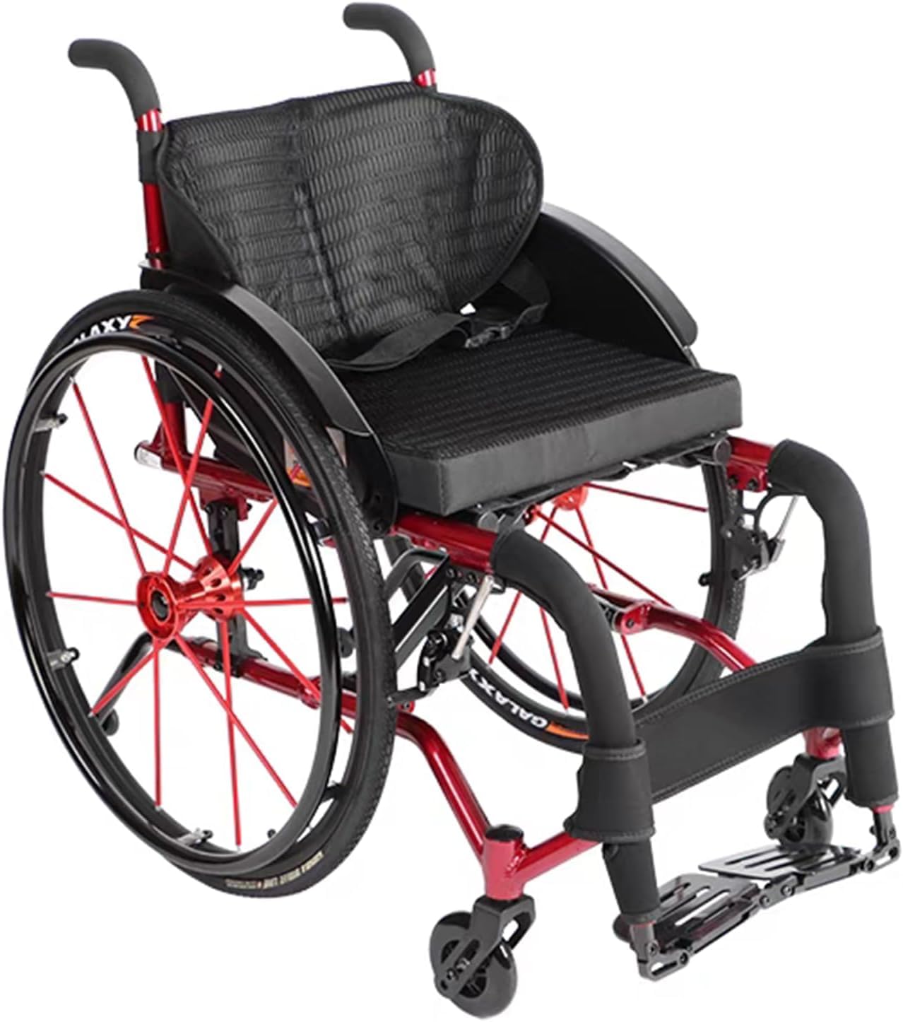 Carrozzine Sportive per disabili Carrozzine in Alluminio Pieghevoli ultraleggere Mano nella Mano con deambulazione autonoma con Freni a Mano