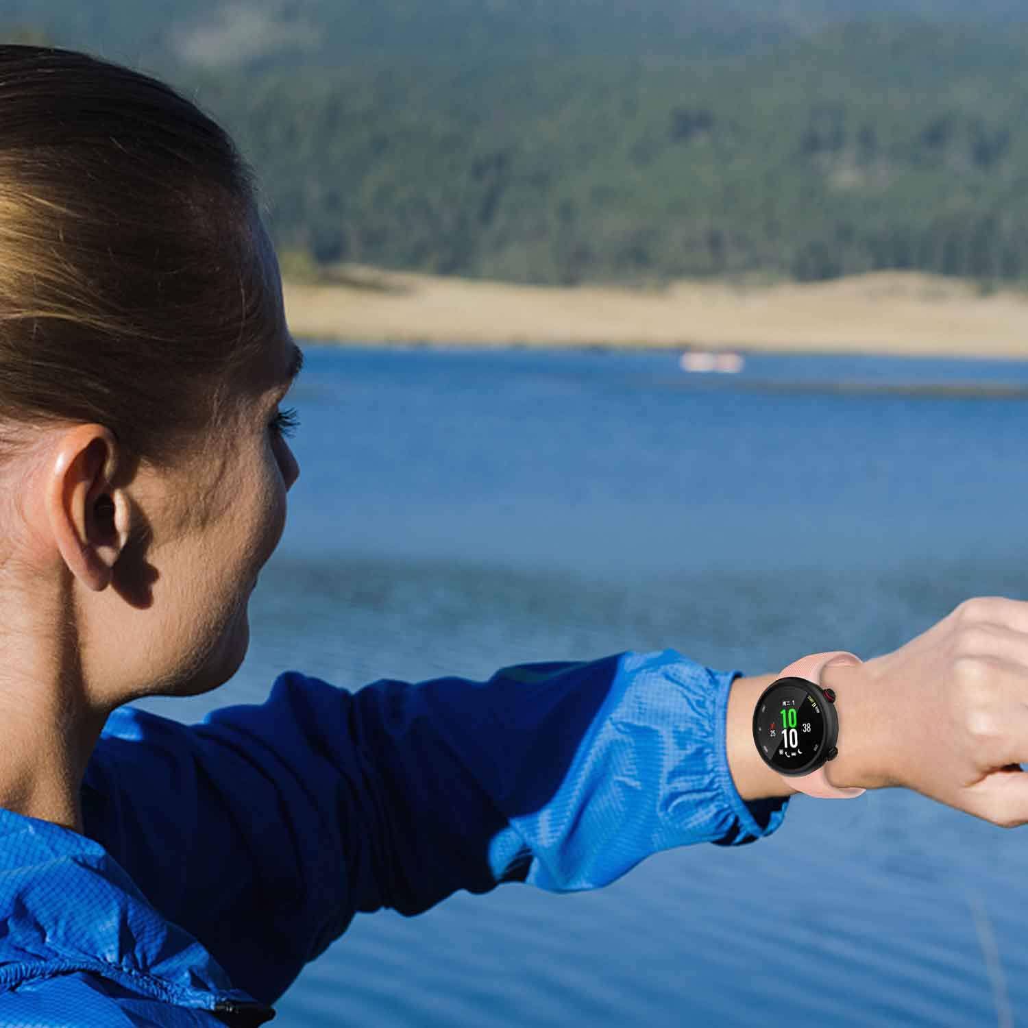 Cinturino di Ricambio Compatibile con Garmin Forerunner 45s, in Silicone, per Forerunner 45s
