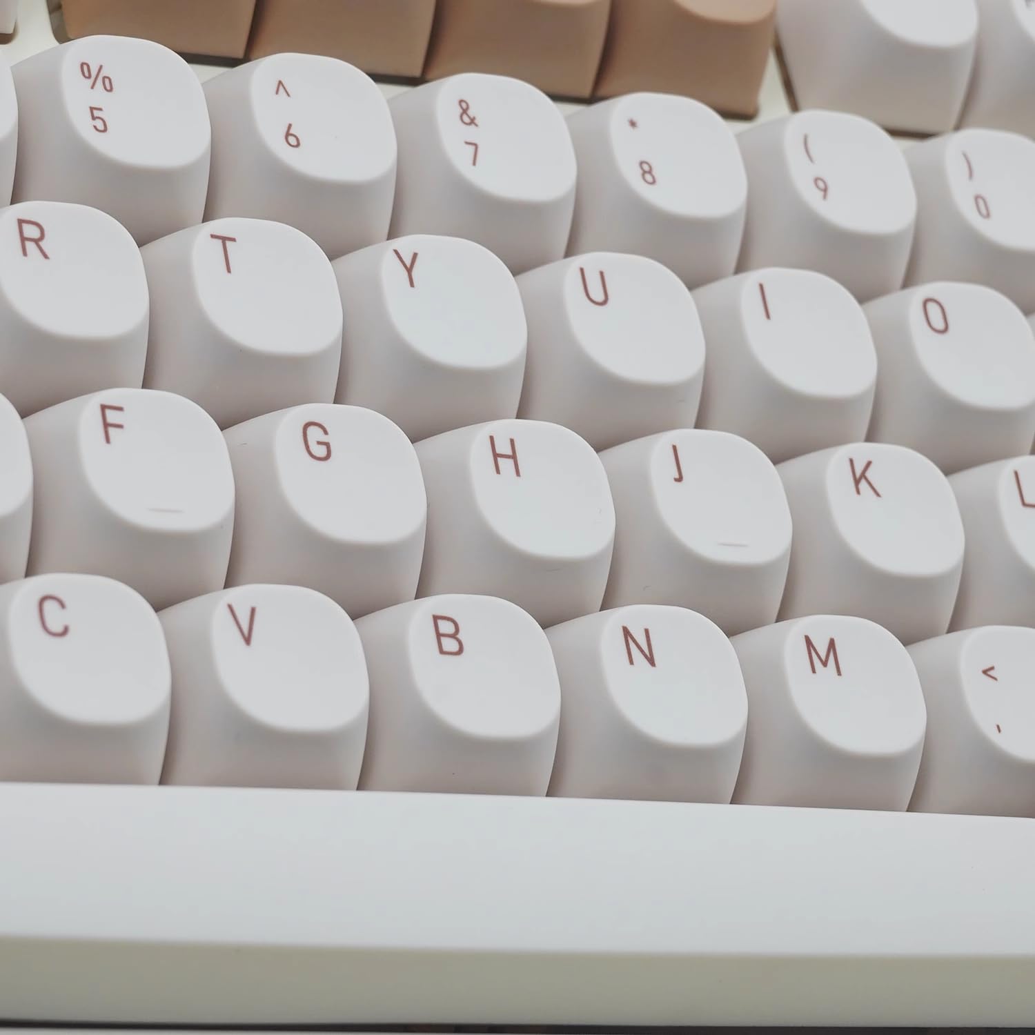 119 touches PBT Dye Sub Moa Profile Keycaps compatibles avec 60 % 65 % 95 % Cherry MX Switch, clavier mécanique (marron)