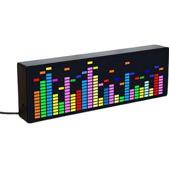 Colour LED Music Spectrum Display Analyzer Music Spectrum Display Vu Meter RGB Audio Level Display Amp Lifier Board for Home Office A