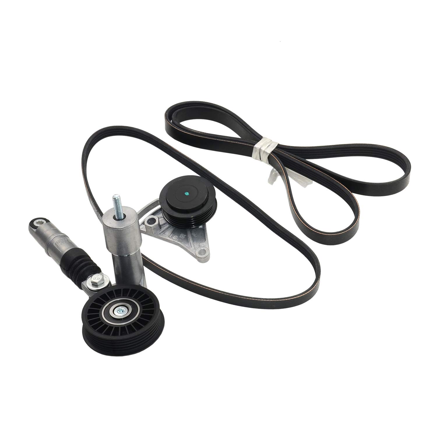 Juego de polea tensora y correa compatible con 1.9 TDI 038145299A 058260511 4PK855 5PK1438