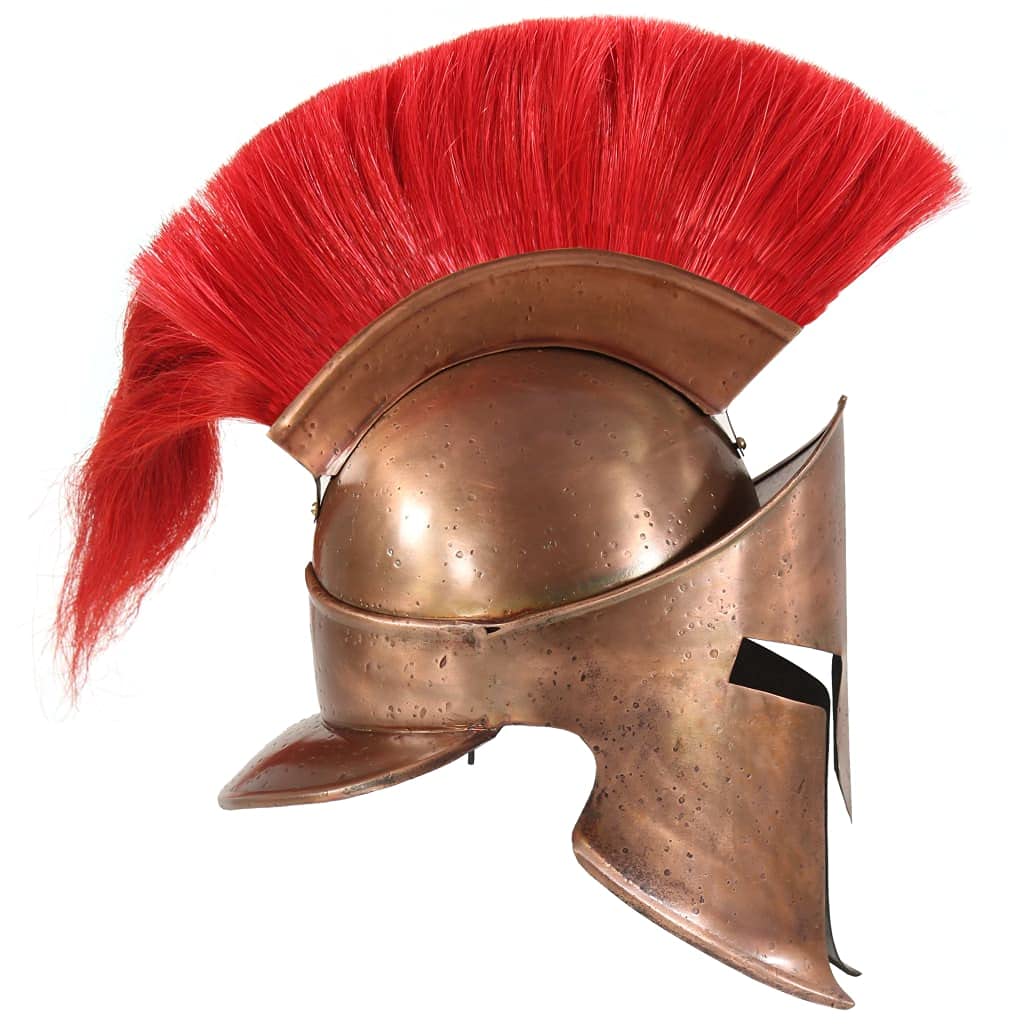 Genérico Réplica de Casco de Guerrero Griego rol en Vivo Acero Cobre,Arte y Ocio,Hobbies y Artes Creativas,Coleccionables,Armas coleccionables,Multicolor,2.45 kg,286228