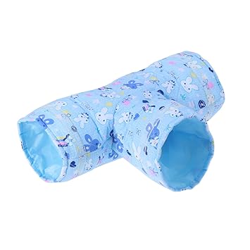 Pet Animal Tunnels 3 Way Tubes with Cartoon Printed Playing Toy for Cats Guinea Pig Rabbits (Rabbit) Hamster Houses and Hideouts
