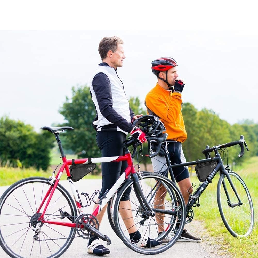Nasjac Torba na ramę rowerową, wodoodporna, trójkątna, na kierownicę, przedni drążek, pod siodełko, odblaskowa, na zewnątrz, do roweru górskiego i szosowego, na małą pompkę, telefon, klucze, narzędzia