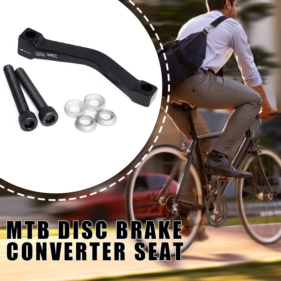 Kit 4 Viti In Acciaio M6x18mm Per Fissaggio Pinza Freno A Disco Bici – Adattatore Universale Nero