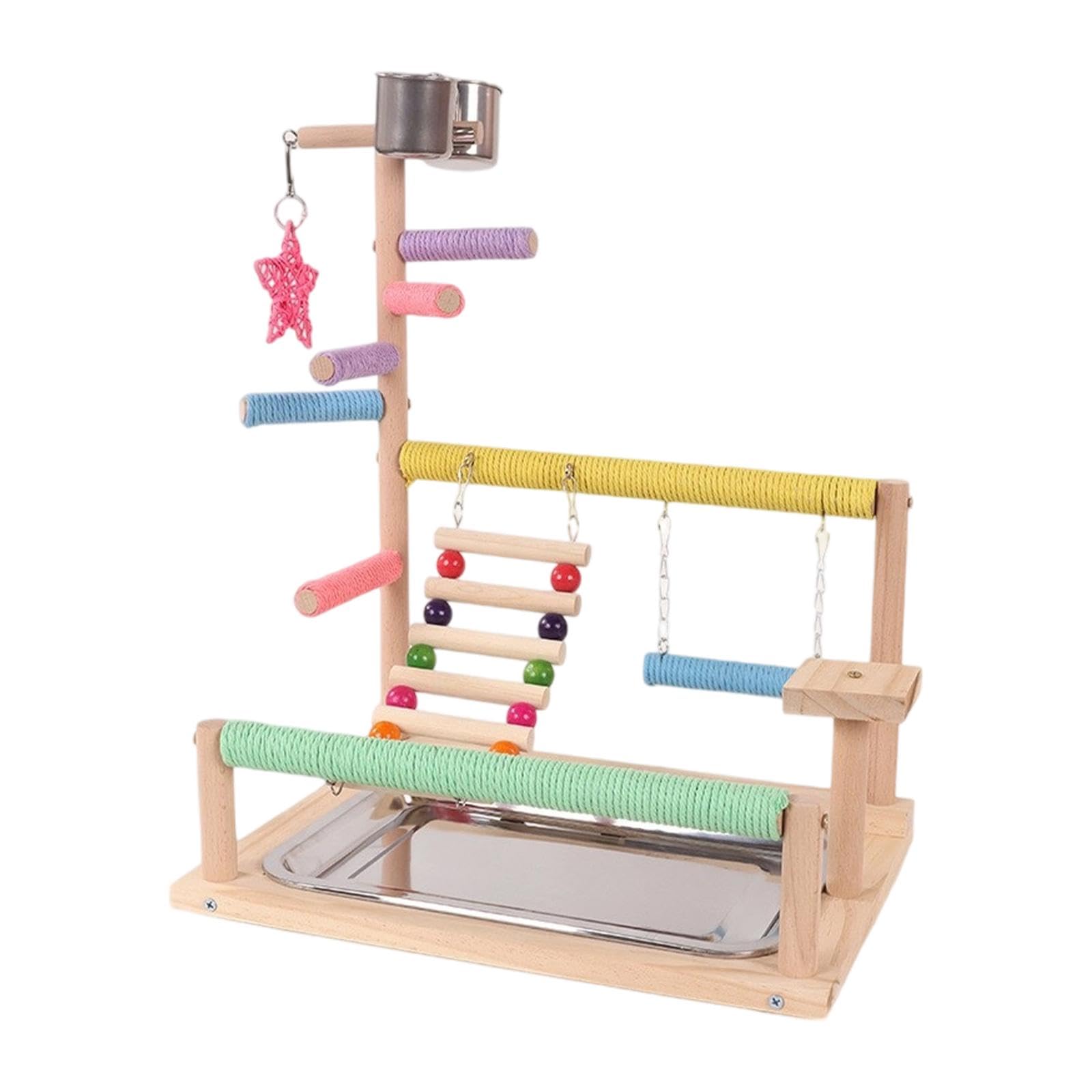 Parco Giochi per pappagalli, Supporto per Uccelli, recinto Portatile Multifunzione per Giocare con Uccelli, Supporto per pappagalli, parrocchetti,