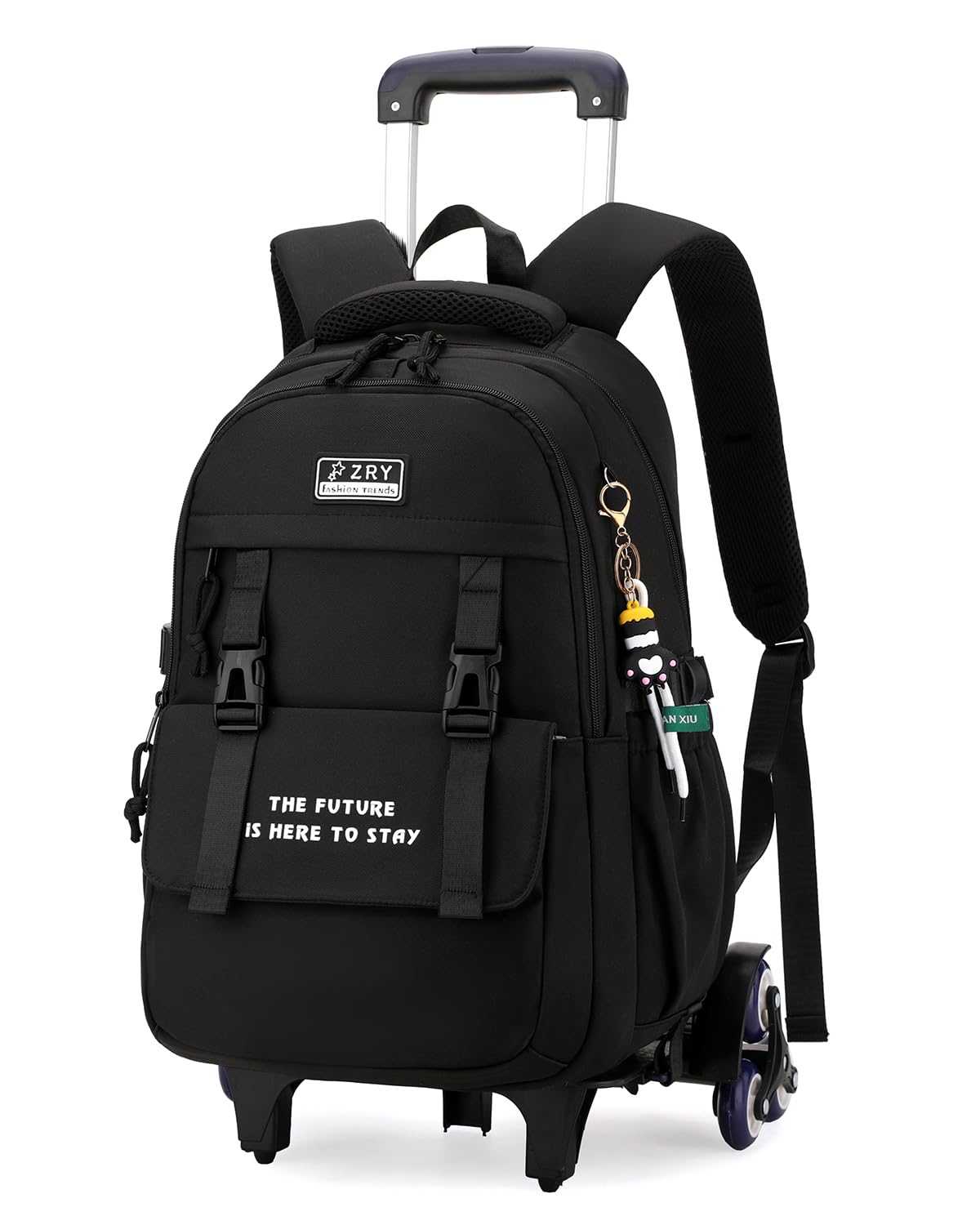 Amythe Mochila con Ruedas Niñas Niños Mochilas Escolares Trolley para Adolescentes 9 10-18 años, Carro para Mochilas 6 Ruedas, Mochila de Viaje Gran Capacidad y Resistente al Agua
