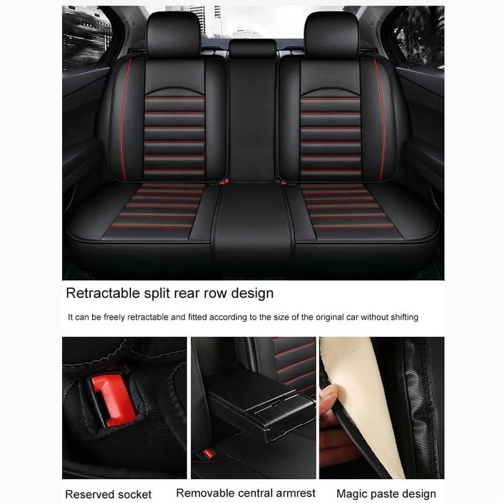Auto Set Coprisedili, per VW T-ROC R-Line 2019-2023 2024 2025 2026 Confortevole Coprisedile Copri Traspirante Anteriori Posteriori Protezione Sedile,C