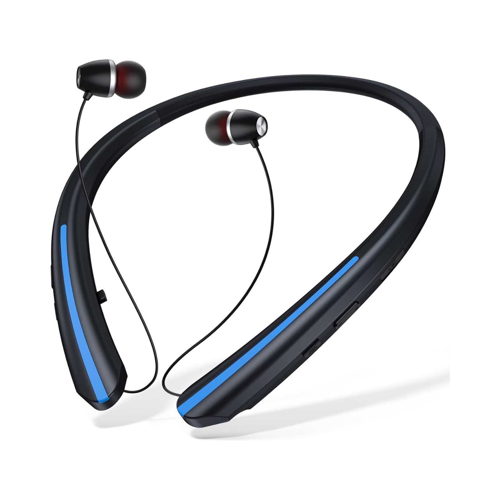 Cuffie wireless HX-801 con archetto da collo, auricolari wireless per sport, cuffie Bluetooth a lunga durata, design a prova di sudore per allenamenti, auricolari in-ear con avviso di chiamata a