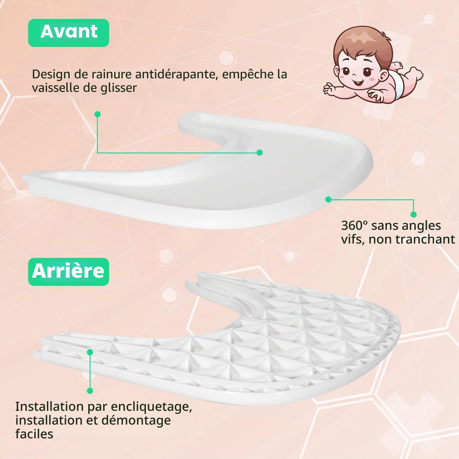Plateau Stokke Tripp Trapp accessoires bébé 6-36 mois set table chaise haute