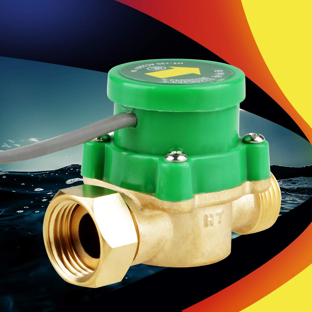 Interrupteur de débit d'eau G1/2"-1/2" Filetage, interrupteur de pompe à eau HT-60 AC220V 0,5A, Interrupteur capteur débit électronique, pour la pressurisation de l'eau du robinet domestique