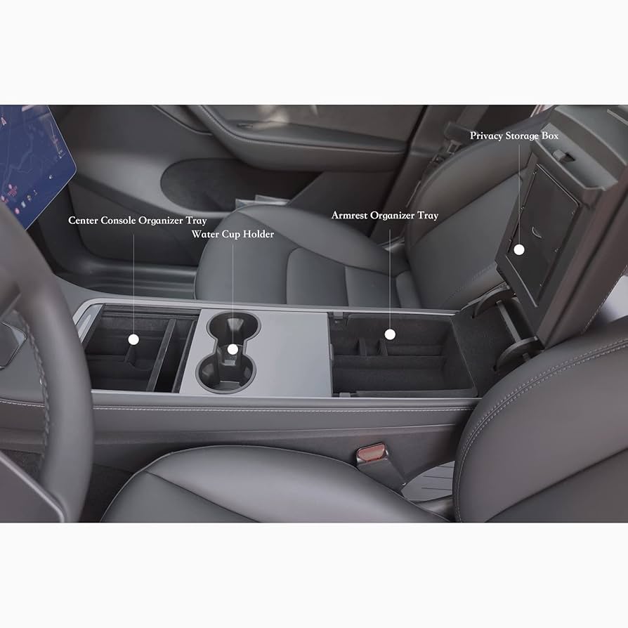 Rear Trunk Organizer Storage Box For 2024 2025 Model 3 Highla