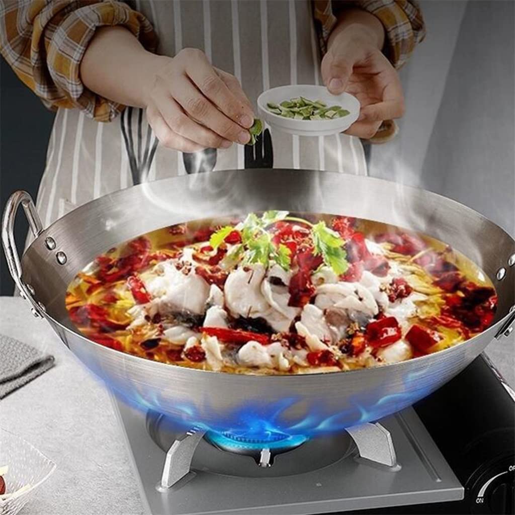 1 stücke Durable Kochen Topf Edelstahl Kochen Wok Braten Pan für Den Heimgebrauch