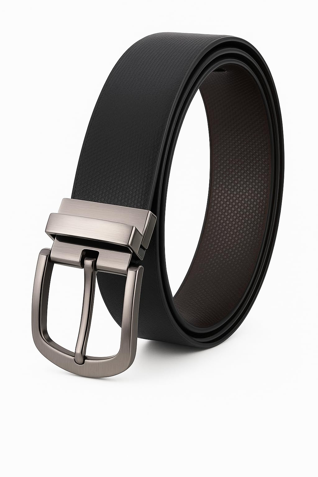 Reversible PU-Leather Formal Black/Brown Belt For Men (Color-Black/Brown) belt for men, formal belt, gift for gents, Gents belt, mens belt.