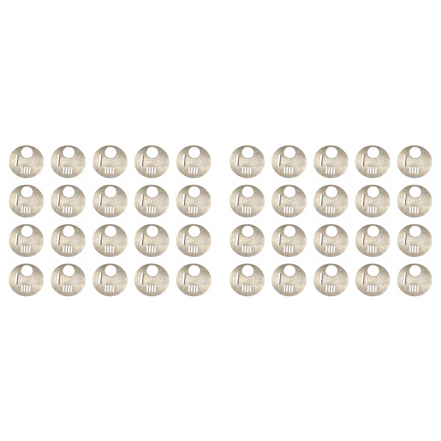 Ctrlzs 40Pcs Beekeeping Tools Bee Hive Vent Nest Door Cage Stainless Steel Round Hive Hole Entrance Disc Beehives Equipment