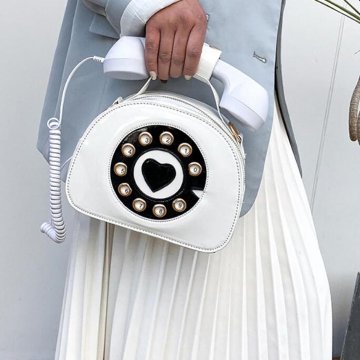 Artibetter Borsa a Forma di Telefono in Pu Rosa, Tracolla Staccabile | Stile Creativo e Retrò, Cuciture Lisce e Presa Confortevole, Borsa Donna per Uso Quotidiano