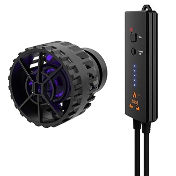 MagTool ZKSJ Slim Pro Aquarium Wave Pump, App Programmed DC Wave Maker with 10-Lev Speed and 3 Wave Patterns and 6 Wave Modes