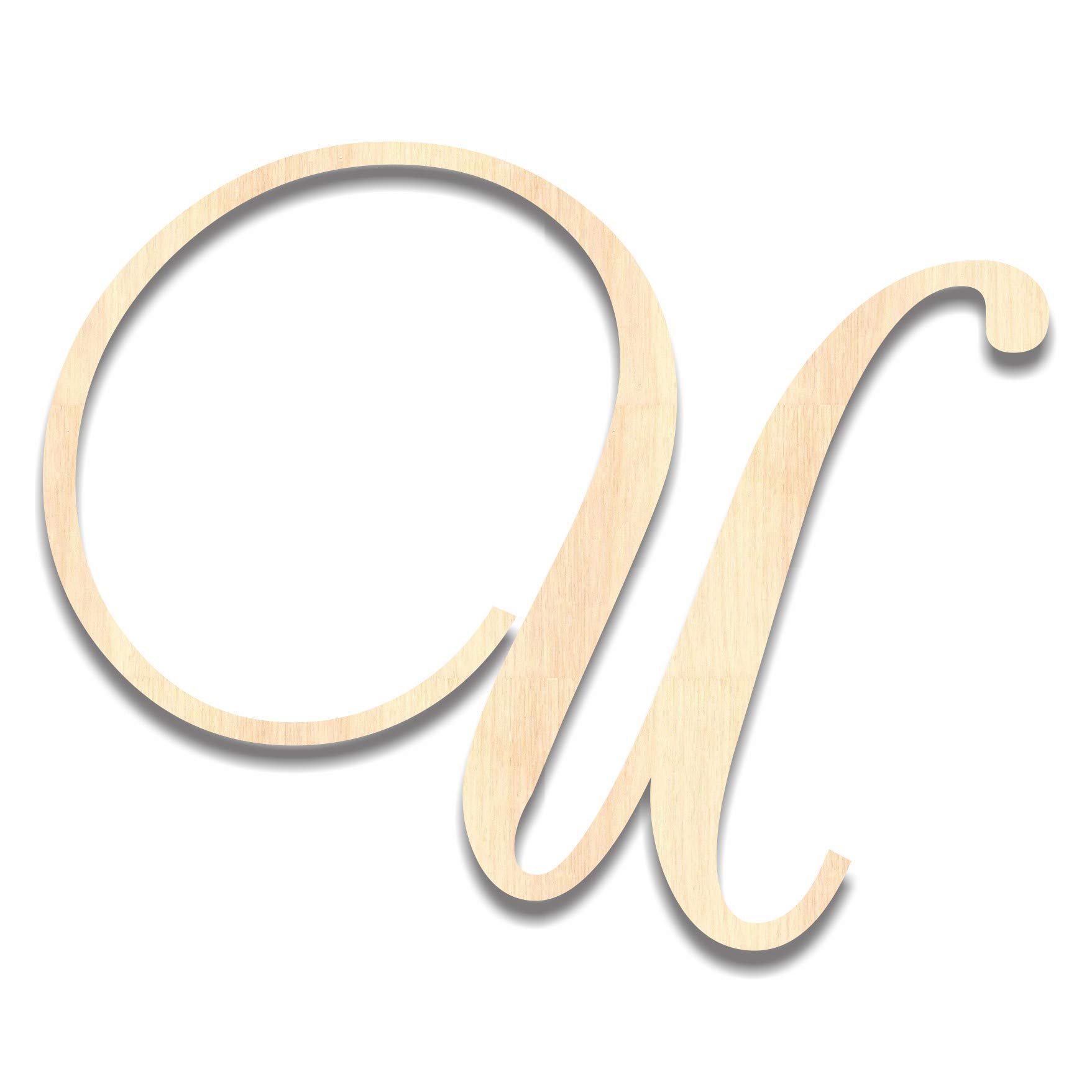 Back40LifePrecision Cut Wood Script Monogram Letter - U Medium