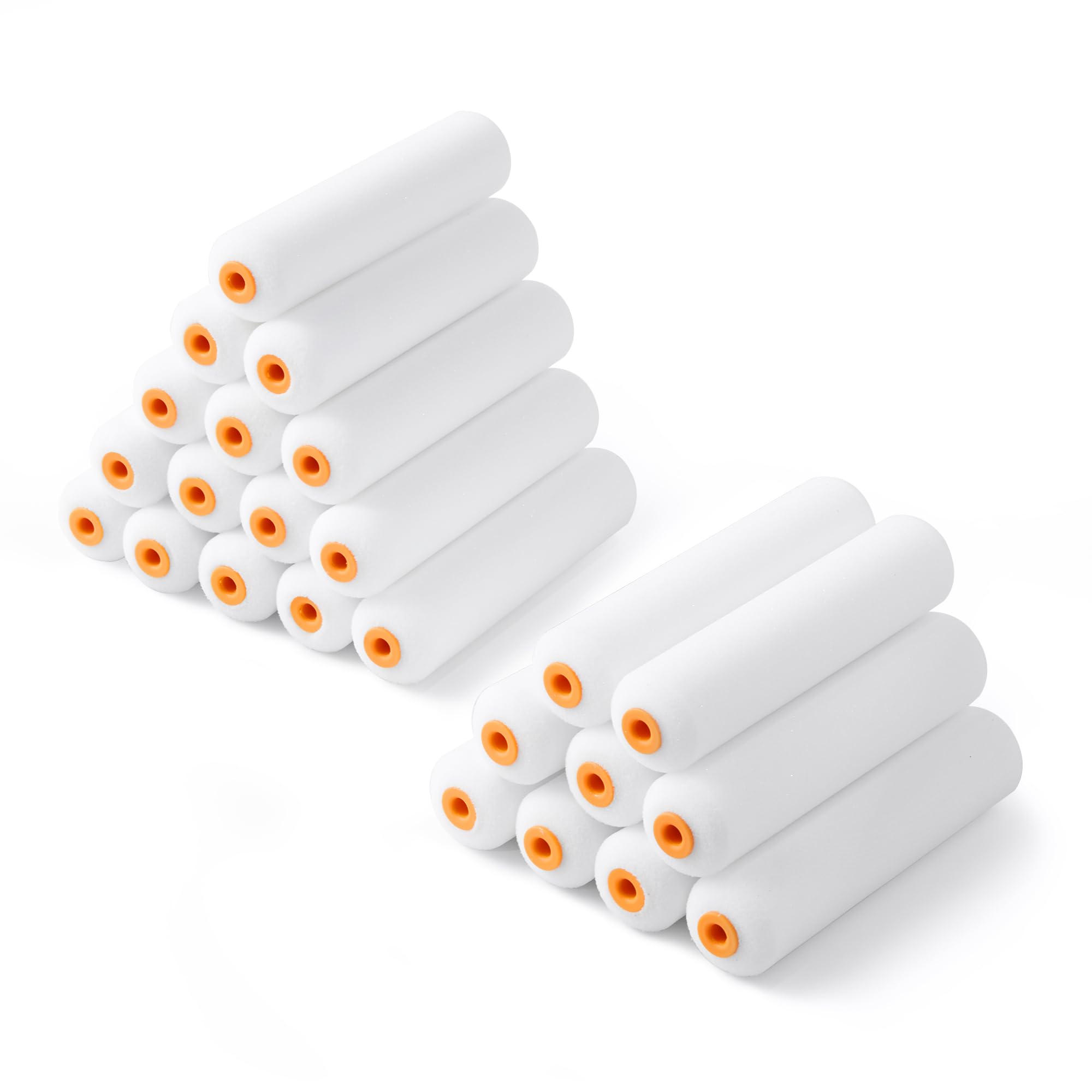 VOOMEY Rodillo de pintura de espuma, cubiertas de rodillo de pintura de 6 pulgadas, paquete de 24, rodillos de esponja para pintar