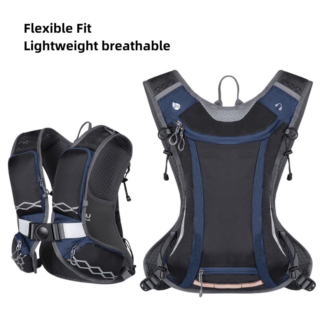 Mochila de ciclismo al aire libre de 5 litros, mochila para correr todoterreno, mochila de senderismo, maratón, bolsa de agua, bolsa de hidratación ligera, correr, senderismo, ciclismo, escalada,