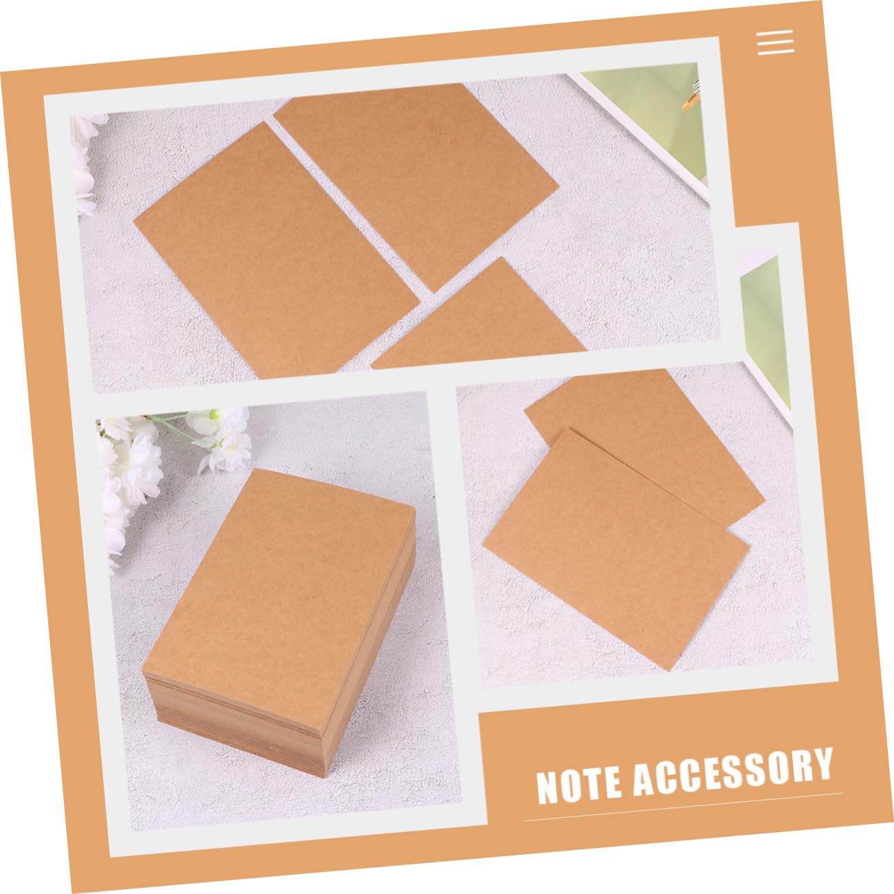 Papel Kraft Tarjetas Postales en Blanco 150 Piezas DIY para Marcadores
