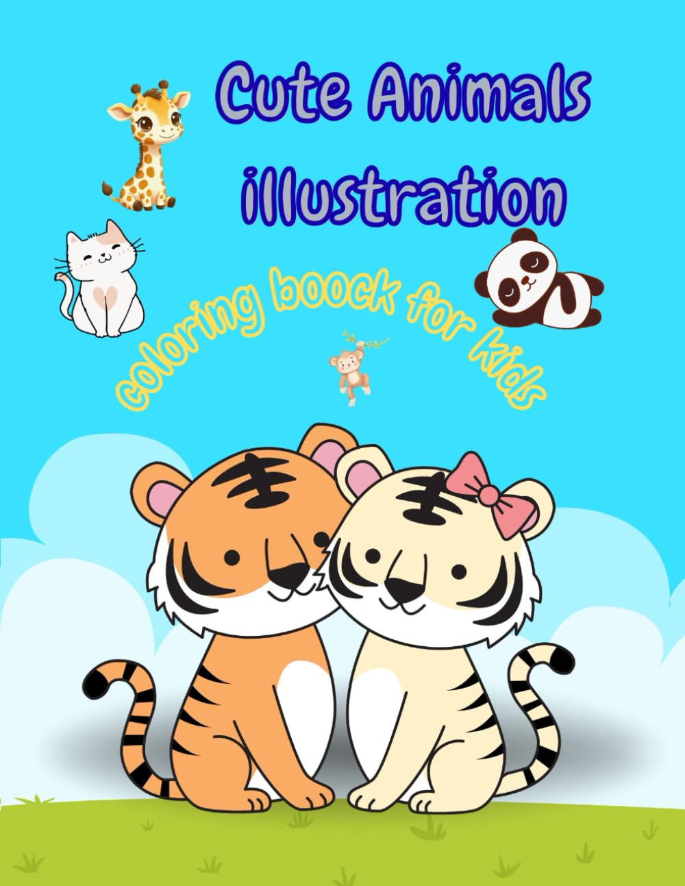 Cute Animals Illustration coloring book for kids
