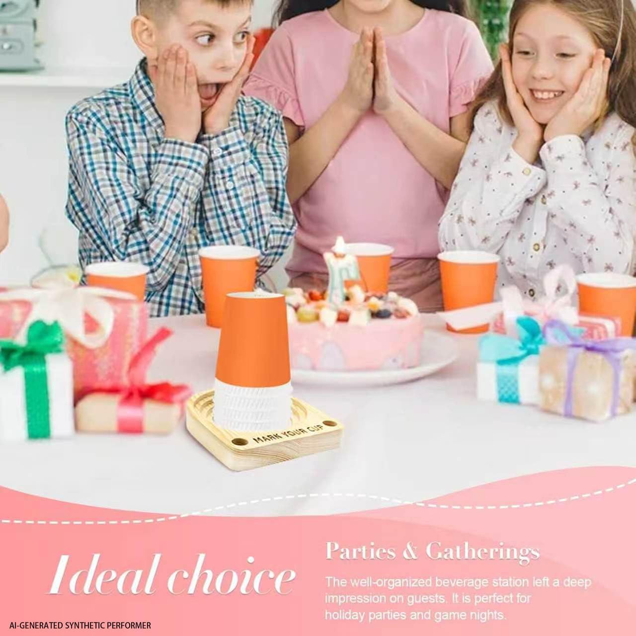 Hosting Essentials for Hosts and Parents, Cup Holders, Party Essentials, Solo Cup Holder with Marker Slot to Mark Drinks and Prevent Mix-Ups for Outdoor Parties, Birthdays and Family Gatherings image 5